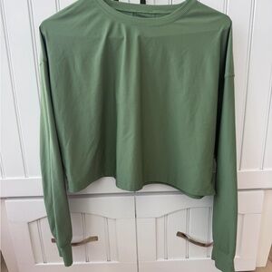 lululemon athletica Cropped Long-Sleeve Top — Sage Green